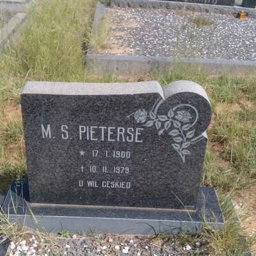 PIETERSE M.S. 1900-1979