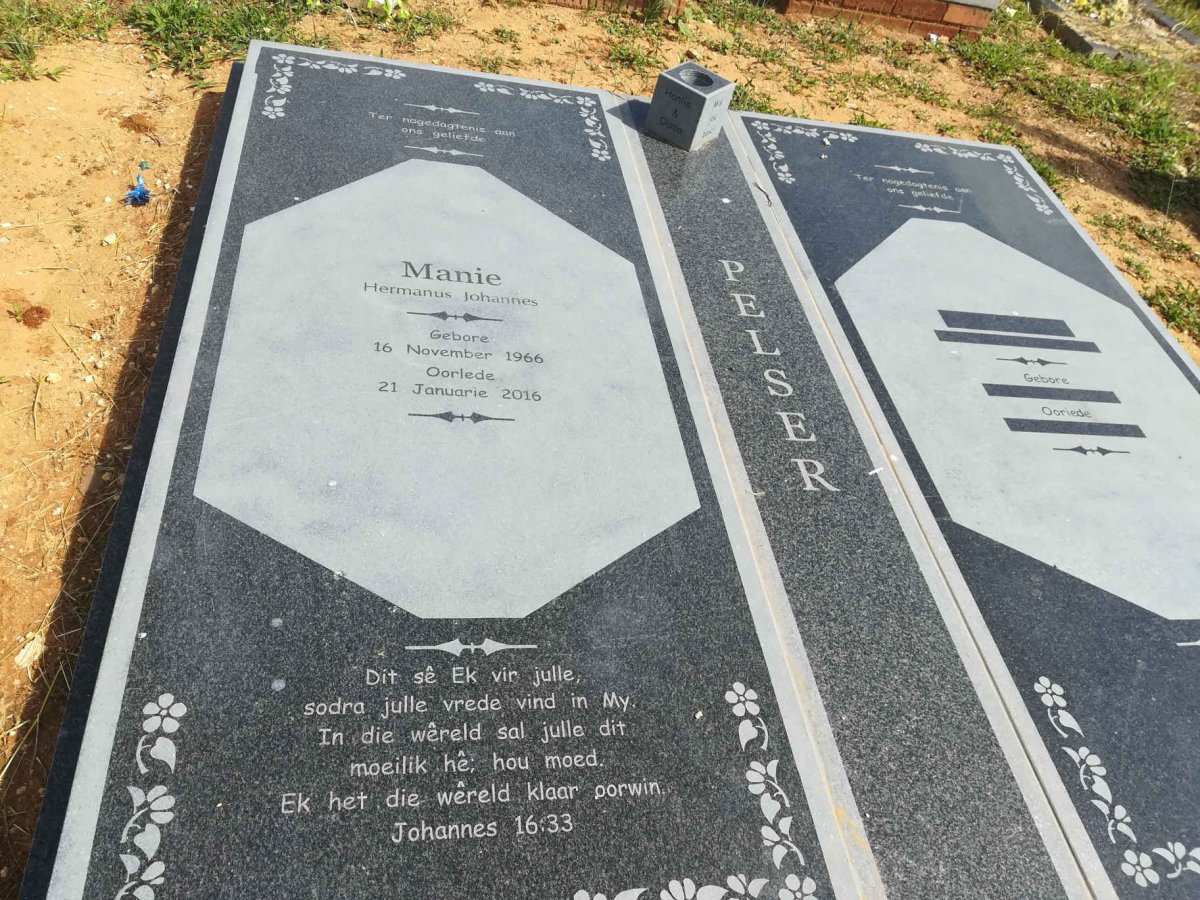 PELSER Hermanus Johannes 1966-2016