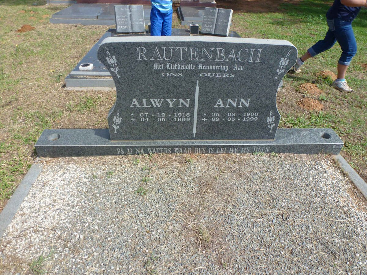 RAUTENBACH Alwyn 1918-1999 &amp; Ann 1906-1999