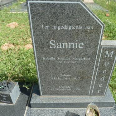 ? Isabella Susanna Margaretha nee BARNARD 1915-2009