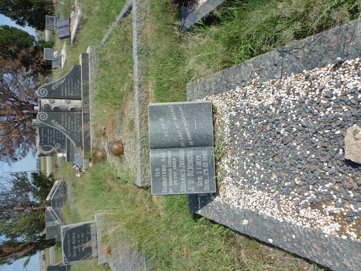 RENSBURG Johannes Jacobus, J.v. 1879-1962