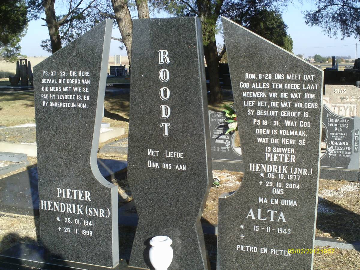 ROODT Pieter Hendrik 1941-1998 &amp; Alta 1943- :: ROODT Pieter Hendrik 1977-2004