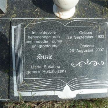 RAS Maria Susanna nee HOLTZHUIZEN 1922-2007
