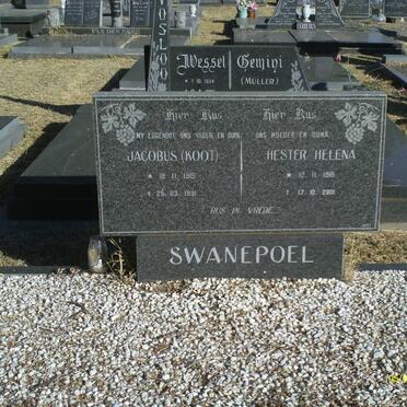 SWANEPOEL Jacobus 1915-1991 &amp; Hester Helena 1916-2001