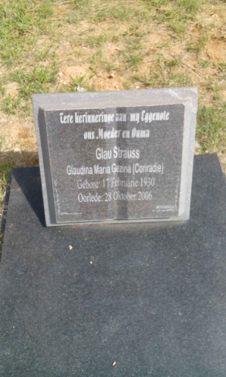 STRAUSS Glaudina Maria Gezina nee CONRADIE 1930-2006