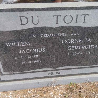 TOIT Willem Jacobus, du 1913-1993 &amp; Cornelia Gertruida 1918-