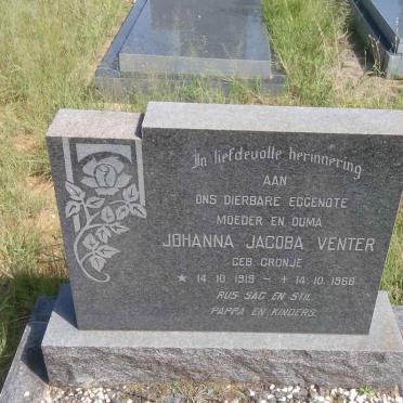 VENTER Johanna Jacoba nee CRONJE 1919-1968