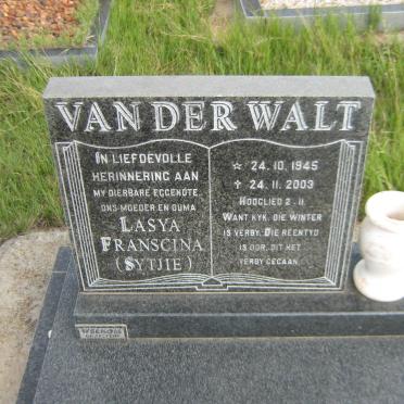 WALT Lasya Franscina, van der 1945-2003