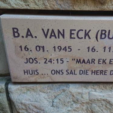 ECK B.A., van 1945-2005