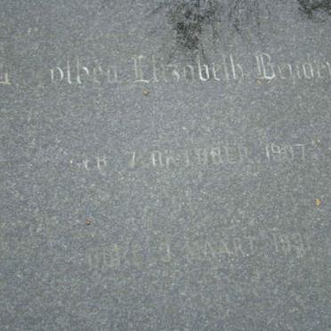 BENDER Dorothea Elizabeth 1907-1991