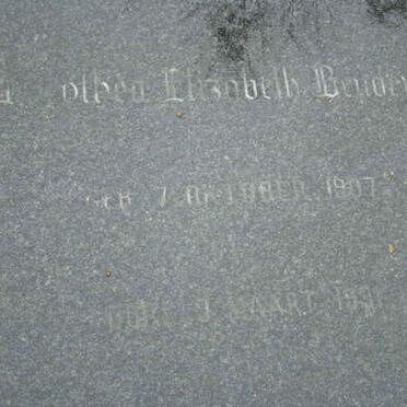 BENDER Dorothea Elizabeth 1907-1991