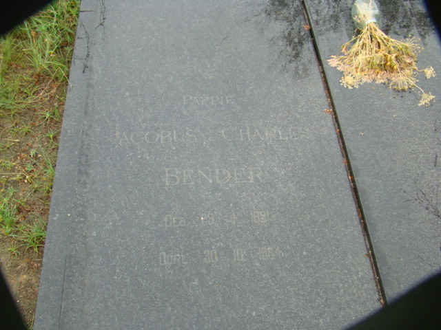 BENDER Jacobus Charles 1891-1984
