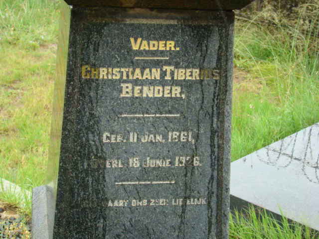 BENDER Christiaan Tiberius 1861-1926