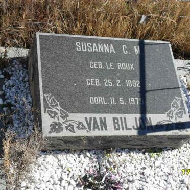 BILJON Susanna C.M., van nee LE ROUX 1892-1979