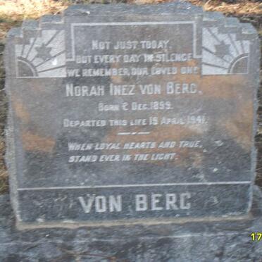 BERG Norah Inez, von 1899-1941