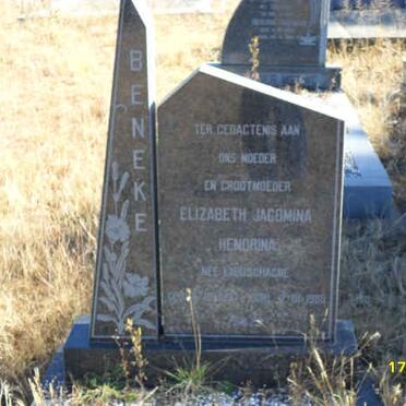 BENEKE Elizabeth Jacomina nee LABUSCHAGNE ?-1980