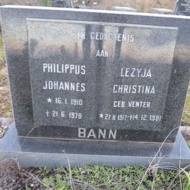 BANN Philippus Johannes 1910-1978 & Lezyja Christina VENTER 1917-1981