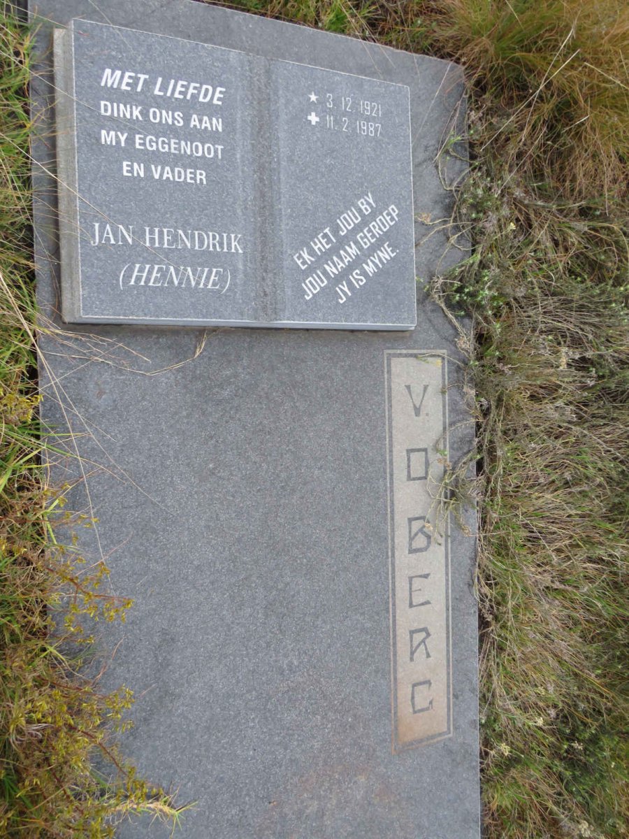 BERG Jan Hendrik, v.d. 1921-1987