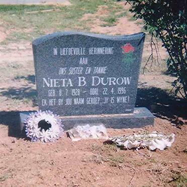 DUROW Nieta B. 1928-1996
