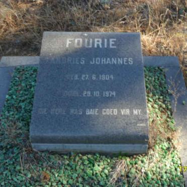 FOURIE Andries Johannes 1904-1974