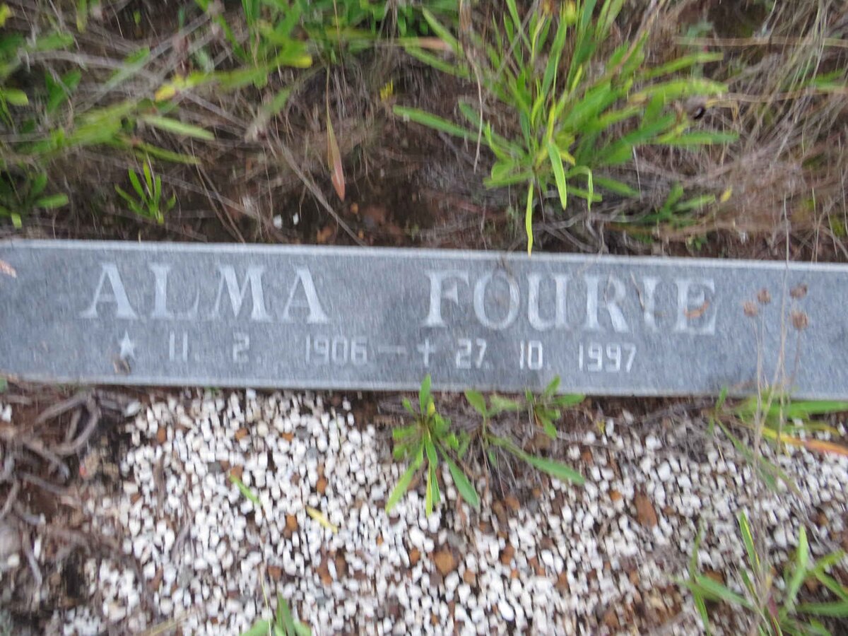 FOURIE Alma 1906-1997