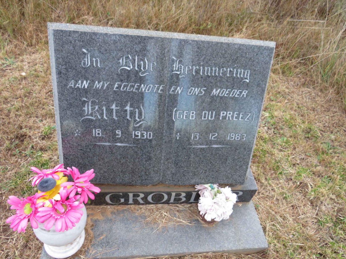 GROBL? Kitty nee DU PREEZ 1930-1983