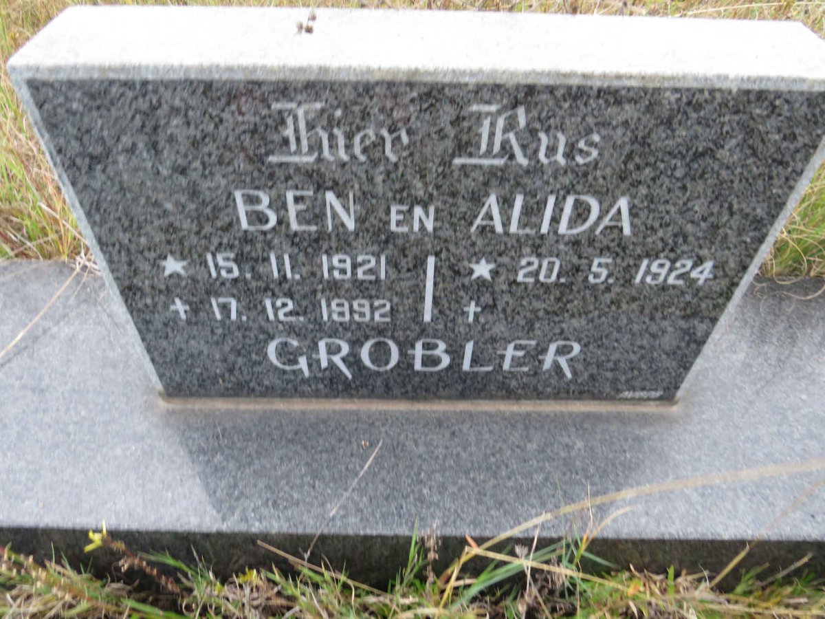 GROBLER Ben 1921-1992 &amp; Alida 1924-