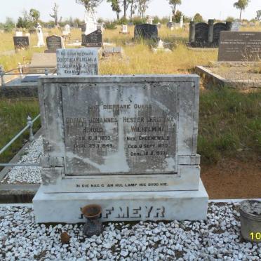 HOFMEYR Dobias Johnannes Herold 1873-1949 &amp; Hester Christina Wilhelmina GROENEWALD 1890-1933