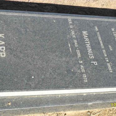 KAPP Marthinus P. 1945-1979