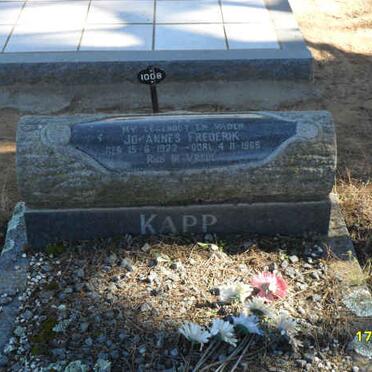 KAPP Johannes Frederik 1922-1965