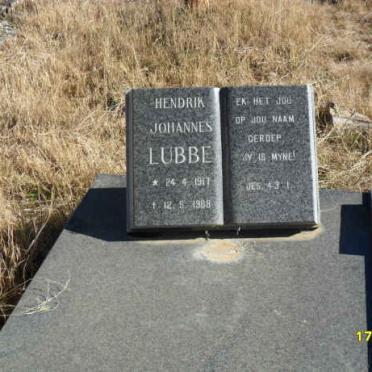 LUBBE Hendrik Johannes 1917-1968 &amp; Agnes MELVILLE 1922-2007