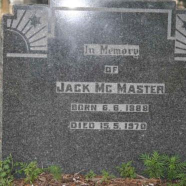 McMASTER Jack 1888-1970