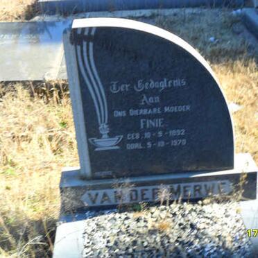 MERWE Finie, van der 1892-1970