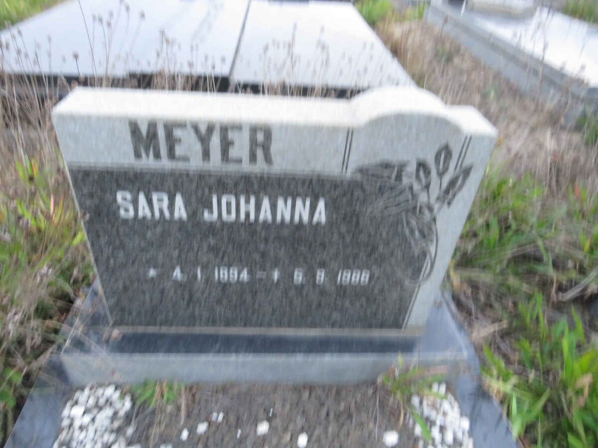 MEYER Sara Johanna 1894-1988
