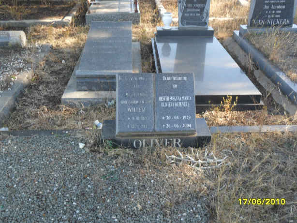 OLIVER Willem ?-?  &amp; Hester Susanna Maria WEPENER 1929-2004