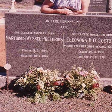 PRETORIUS Marthinus Wessel 1884-1947 &amp; Eleonora H.O.COETZER, formerly PRETORIUS, nee DUROW 1896-1976
