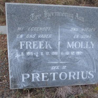 PRETORIUS Freek 1915-1981 &amp; Molly 1917-