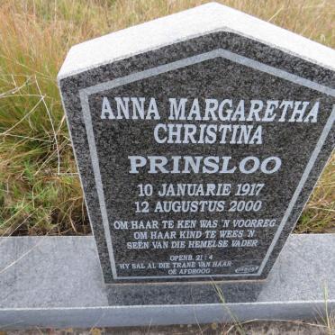 PRINSLOO Anna Margaretha Christina 1917-2000