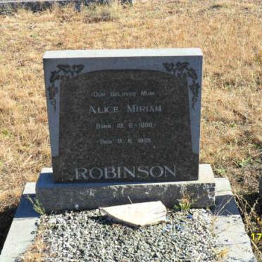 ROBINSON Alice Miriam 1888-1969