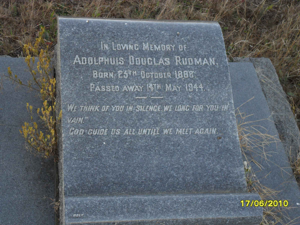 RUDMAN Adolphuis Douglass 1888-1944