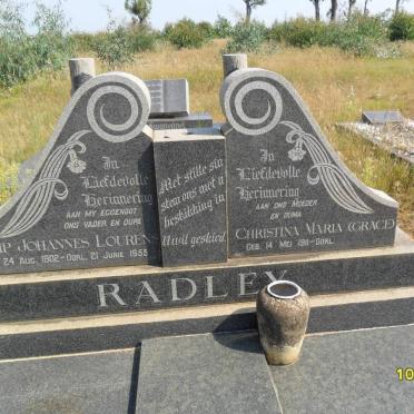 RADLEY Philip Johannes Lourens 1902-1955 &amp; Christina Maria 1911-