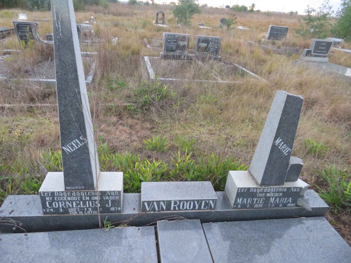 ROOYEN Cornelius J., van 1927-1974 &amp; Martie Maria 1935-1992