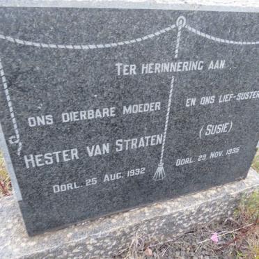 STRATEN Hester, van -1932 ::  VAN STRATEN Susie -1935