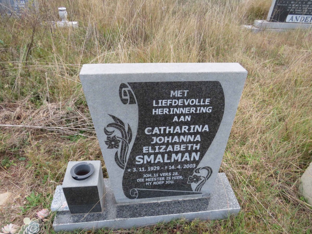 SMALMAN Catharina Johanna Elizabeth 1929-2003