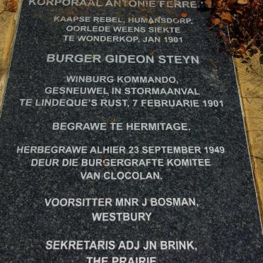 STEYN Gideon -1901 :: FERREIRA Antonie -1901