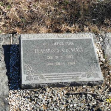 WALT Erasmus A. van der 1882-1934