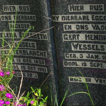 WESSELS Gert Hendrik 1855-1934 &amp; Helena Elizabeth TERBLANCHE 1859-1951