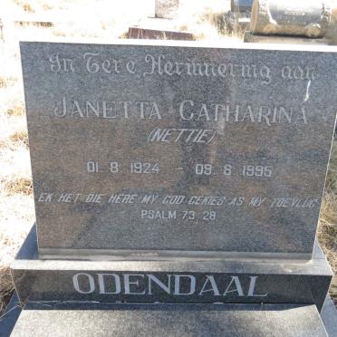 ODENDAAL Janetta Catharina 1924-1995