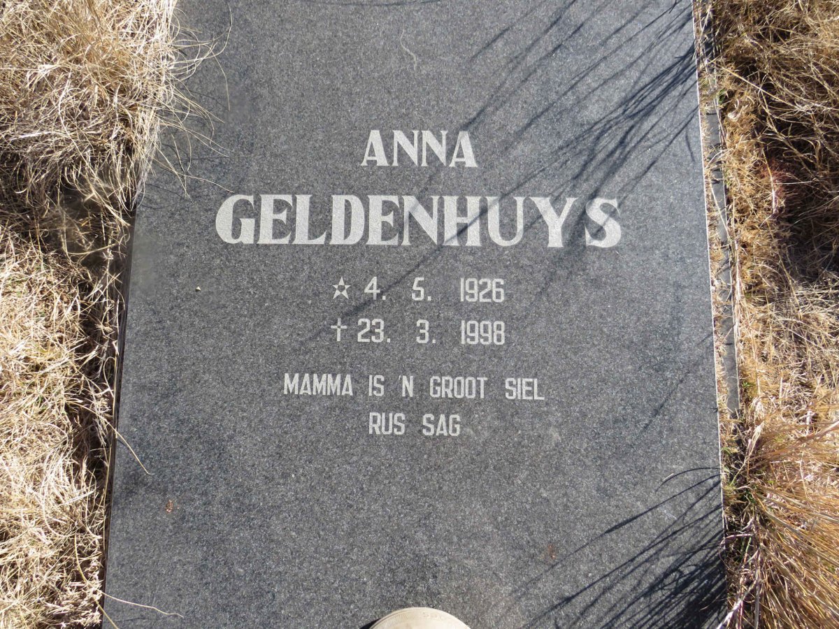 GELDENHUYS Anna 1926-1998