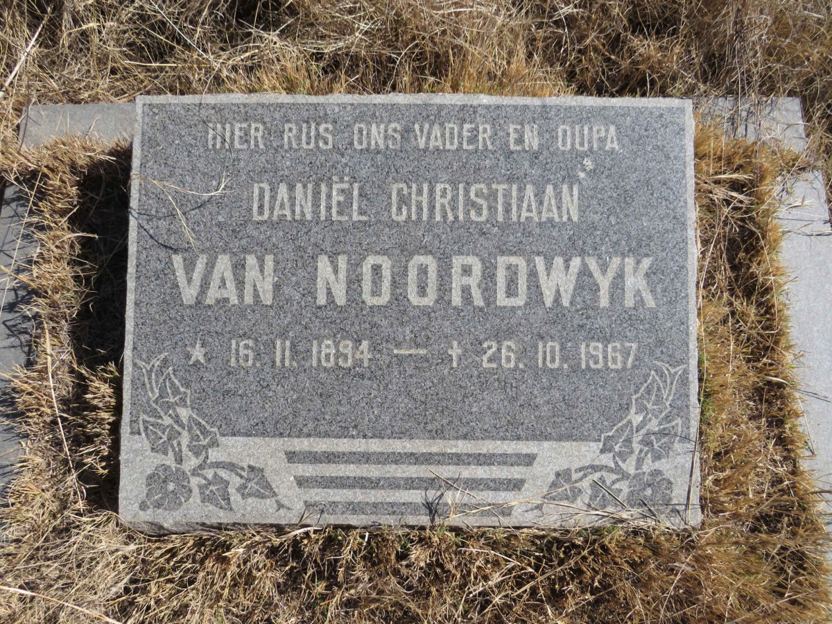 NOORDWYK Daniel Christiaan, van 1894-1967